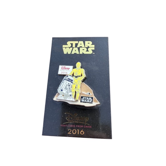 Disney Pin Star‎ Wars R2-D2 C-3PO 2016 Disney Visa Cardmember Exclusive New NIP